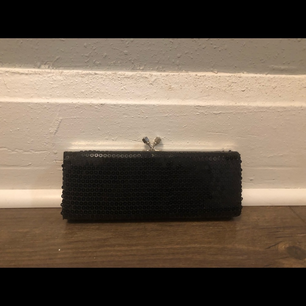 Black Sequin Clutch